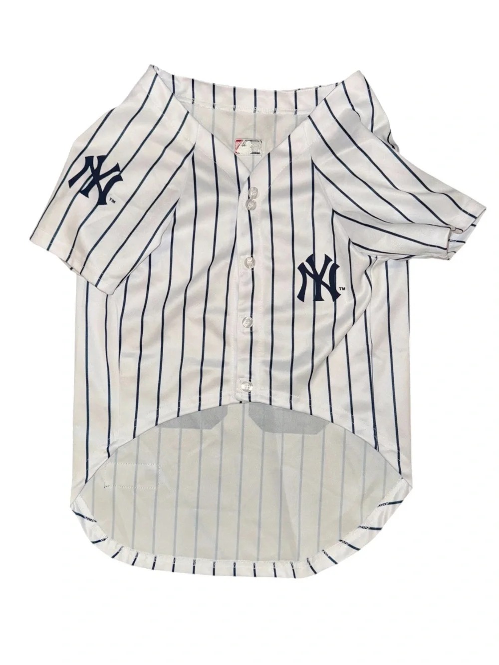 New York Yankees Aaron Judge #99 Pinstripe Jersey Dog Costume